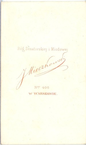 Warsaw, Mieczkowski J. - Male, ca. 1867.