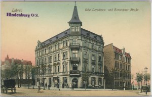 Zabrze - Corner of Dorothy and Sosnikarz(?) streets, ca. 1910.
