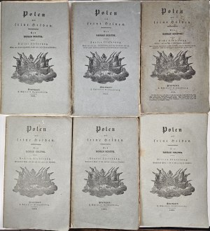[January Uprising] Soltyk Roman - Polen und seine Helden im letzten Freiheits-Kampfe. Nebst einem Abrissder polnischen Geschichte seit ihren Beginne bis zum Jahre 1830 von dem Grafen ... Notebooks 1-7 Stuttgrart 1834 J. Scheible`s Buchhandlung.