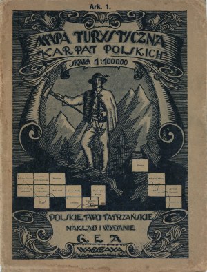 Szczawnica, Pieniny , Zegiestow - Tourist map of the Polish Carpathians. Western Beskid. Ark. 1, Warsaw, 1928, Polish Tatra Society. Nakł. i wyd. 