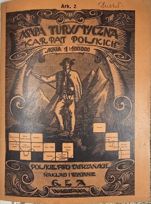 Pilsko, Barania Góra - Tourist map of the Polish Carpathians. Western Beskid. Ark. 2, Warsaw, 1928, Polish Tatra Society. Nakł. i wyd. 