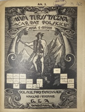 Czarnohora, Zabie - Tourist map of the Polish Carpathians. Eastern Beskid. Ark. 3, Warsaw, 1928, Polish Tatra Society. Nakł. i wyd. 