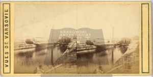 Warszawa, Mieczkowski J. - Przystań „Spółki Żeglugi Parowej na Rzekach Spławnych Królestwa hrabia Zamoyski et Compania”, 1862/1864.