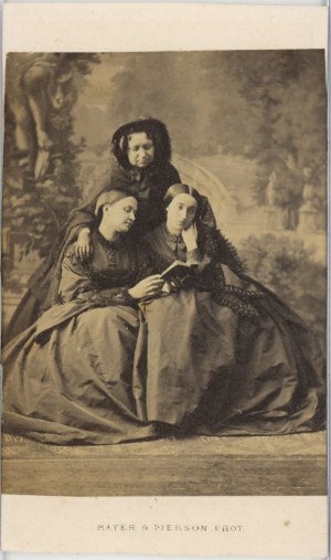 Czartoryska Anna Zofia with her daughter Izabella and daughter-in-law Maria née Grocholska (wife of Witold Czartoryski), before 23.4.1860.