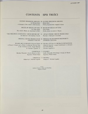 Pro Arte. Autumn 1987 Polish Art in the Western World. Polish art in the world. Published by Wojtek and Ewa Fibak. Editor. Zbigniew Michał Legutko.