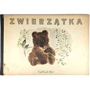Czaruszin E[ugeniusz] - Zwierzątka. Rysunki autora. Warszawa 1951 Spółdzielnia Wydawniczo Oświatowa Czytelnik. Wydanie 1.