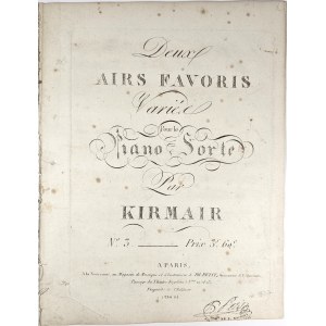Krimair Friedrich Joseph - Deux Airs Favoris Variee, ok. 1817.