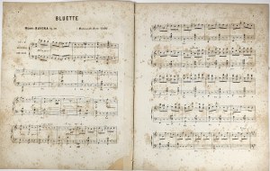 Ravina Henry - A Mademoiselle Berthe Cary. Bluette Pour Piano, ca. 1850.
