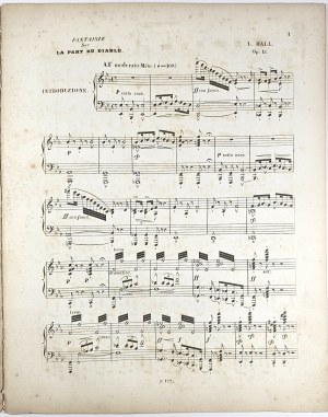 Hall Louis - Fantaisie brillante sur la Part du Diable, 1843.
