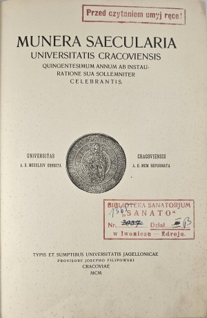 Morawski Kazimierz - Historya Uniwersytetu Jagiellońskiego. The Middle Ages and the Renaissance. With an introduction about the University of Casimir the Great. T. 1-2. Kraków 1900 Z Druk. UJ.
