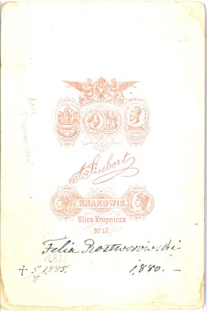 Krakow, Szubert A. - Rostworowski Feliks in old Polish costume, 1880.