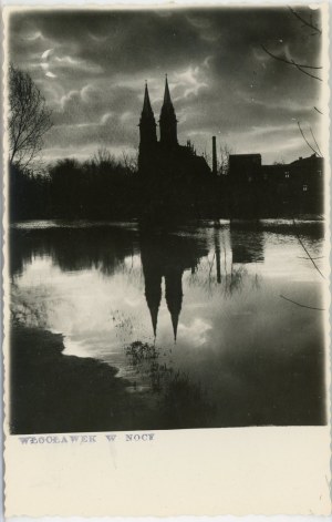 Wloclawek - The city by night, circa 1930.