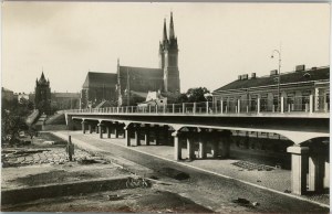 Wloclawek - View of the cathedral, ca. 1930.
