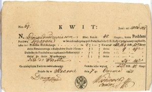 Tax Receipt, Rzeszow, 1820.