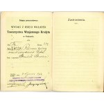 Książeczka wkładek Towarzystwa Wzajemnego Kredytu w Krakowie.