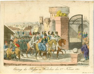 Nusbiegel Johann - Entry of Russian troops into Warsaw in 1813, ca. 1815.