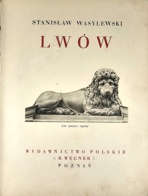 [Cuda Polski] Wasylewski Stanislaw - Lviv. Poznan [1931] Polish edition. (R. Wegner).