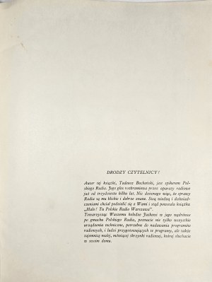 Bocheński Tadeusz - Halo: Tu Polskie Radio Warszawa. Warsaw 1963 Nasza Księgarnia. Illustrated by Juliusz Makowski.