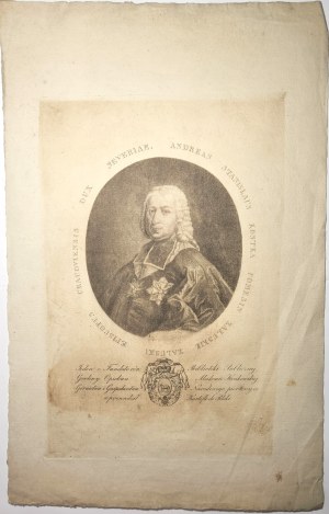 Załuski Andrzej Stanisław Kostka] Andreas Stanislaus Kostka Comesin Zaluskie Zaluski Episcopus Cracoviensis Dux Severia.