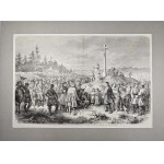 [Powstanie styczniowe] Błogosławieństwo ochotników zamierzającyh przyłączyć się do oddziałów gen. Langiewicza, 1863.
