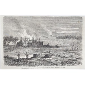 [Powstanie styczniowe] Zniszczenie Małogoszczy po przejściu wojsk rosyjskich, 1863.