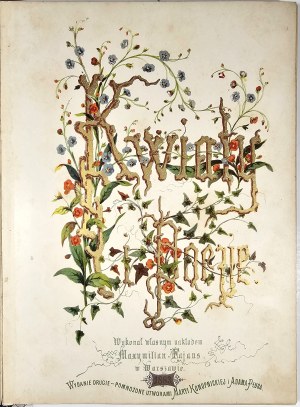 Fajans Maksymilian - Kwiaty i Poezye. Warszawa 1883 Nakład własny ... Wydanie drugie pomnożone utworami Maryi Konopnickiej i Adama Pługa.