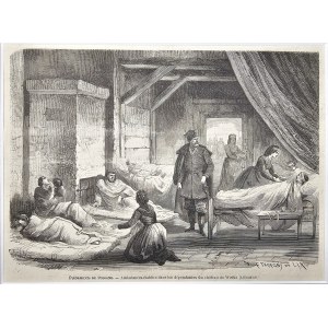 [Powstanie styczniowe] Szpital w zamku w Wodce, 1863.