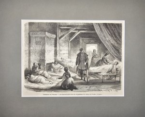 [January Uprising] Hospital in the castle in Vodka, 1863.
