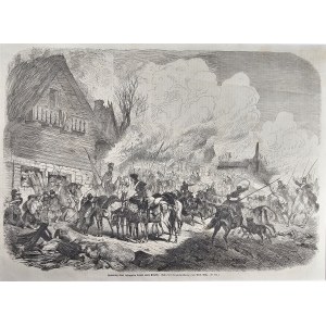 [Powstanie styczniowe] Zdobycie wioski powstańczej przez Kozaków, 1863.