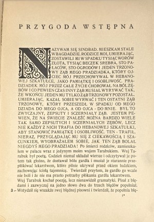 Leśmian Bolesław - Przygody Sindbad Żeglarza. Warsaw 1936 Institute Wyd. 