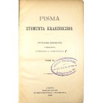 Krasiński Zygmunt - Pisma. Wydanie zbiorowe z przedmową Stanisława Tarnowskiego. T. I-IV. Lwów 1898 Nakł. Księg. Gubrynowicza i Schmidta.