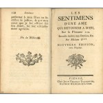 [Aulnoy Marie Catherine] - Sentimens d'une ame penitente [...] Et retour d'une ame a dieu [...] Par Madame D**. Vienne 1705 Chez Jean Thomas Trattner.