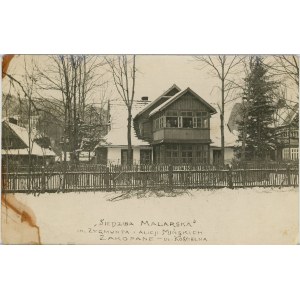 Zakopane - Siedziba Malarska im. Zygmunta i Alicji Mińskich, ul. Kościelna, ok. 1910.