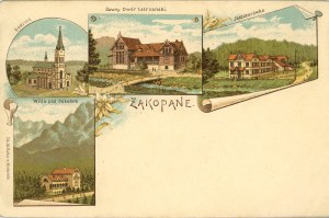Zakopane - Wielowidokowa, lithograph by M. Salba, ca. 1900.
