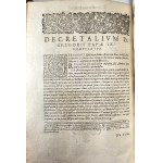 Lancellotti Giovanni Paolo - Corpus iuris canonici emendatum et notis illustratum. Gregorii XIII. pont. max. iussu editum. Indicibus variis, et nouis, et appendice Pauli Lancelotti Perusini adauctum cuius partes indicat auersa pagina. Coloniae 1631 [b.w.]