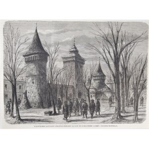 [Powstanie styczniowe] Ochotnicy nocą opuszczają Kraków, by dołączyć do wojsk powstańćzych, 1863.