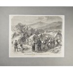 [Powstanie styczniowe] Obóz powstańców pod dowództwem mjr A. Łopackiego, 1863.