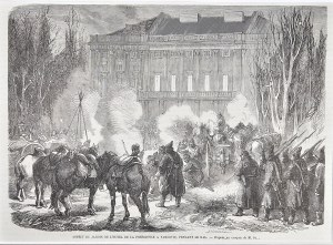 [January Uprising] Insurgents camp near the Presidential Palace in Warsaw, 1863.