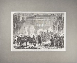 [January Uprising] Insurgents camp near the Presidential Palace in Warsaw, 1863.