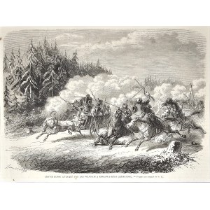 [Powstanie styczniowe] Atak powstańców na rosyjski konwój w okolicach Kozłowej Rudy, 1863.