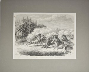 [January Uprising] Attack by insurgents on a Russian convoy near Kozlova Ruda, 1863.