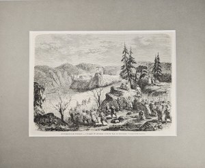 [January Uprising] Attack of insurgents on Ojcow castle, 1863.