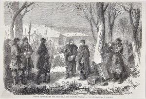 [January Uprising] Railway convoy stopped by insurgents, 1863.