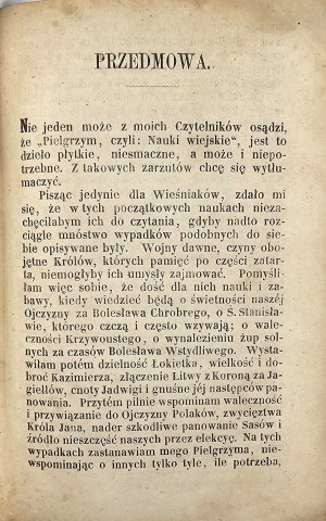 Czartoryska Izabela - Pilgrim in Dobromil or rural science. Part one. New edition. Leszno 1862 Druk. and circulation of Ernest Günter.