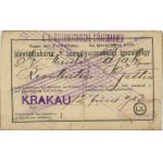 Kraków, Kryjak Fr. - Pająk Urszula, legitymacja kolejowa, 1913.