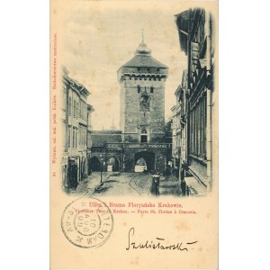 Kraków - Ulica i Brama Floryańska, 1900.