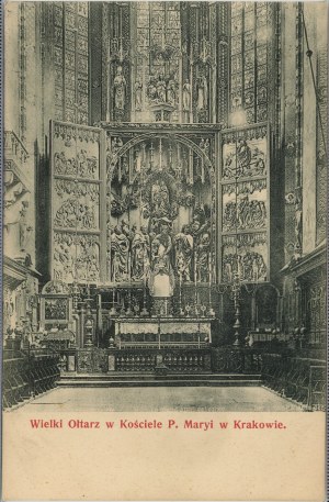 Krakow - Great Altar in the Church of the P. Mary, 1905.