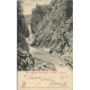 Tatry - Niżni wodospad Mickiewicza w Rozłoce, 1902.
