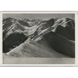 Tatry - Pohled z Kasprowy na Západní Tatry, Knižní atlas, 1939.