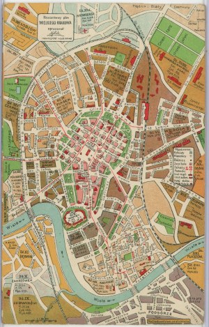 Krakow - Pocket Plan of Greater Krakow, 1912.